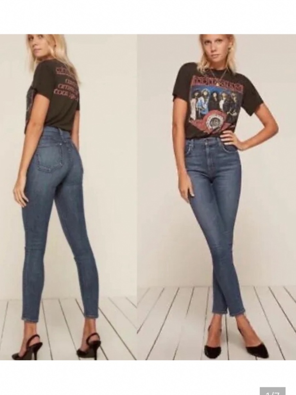 Reformation Rhine skinny Jeans  Dark Wash Blue denim jeans women’s size 29